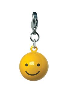 Yellow Happy Face Jingle Bell Charm