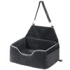 Dog Car Seat, Dog Booster Seat for Car with A Storage Pocket, Pet Car Seat with Clip-On Safety Leash, Sponge Filling