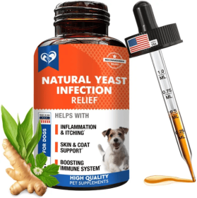 Natural Dog Yeast Infection Anti Itch Treatment Itchy Ears Skin & Allergy Symptoms Relief Reduces Inflammation & Relieves Irritation Herbal Medic (Option: 1Pc)